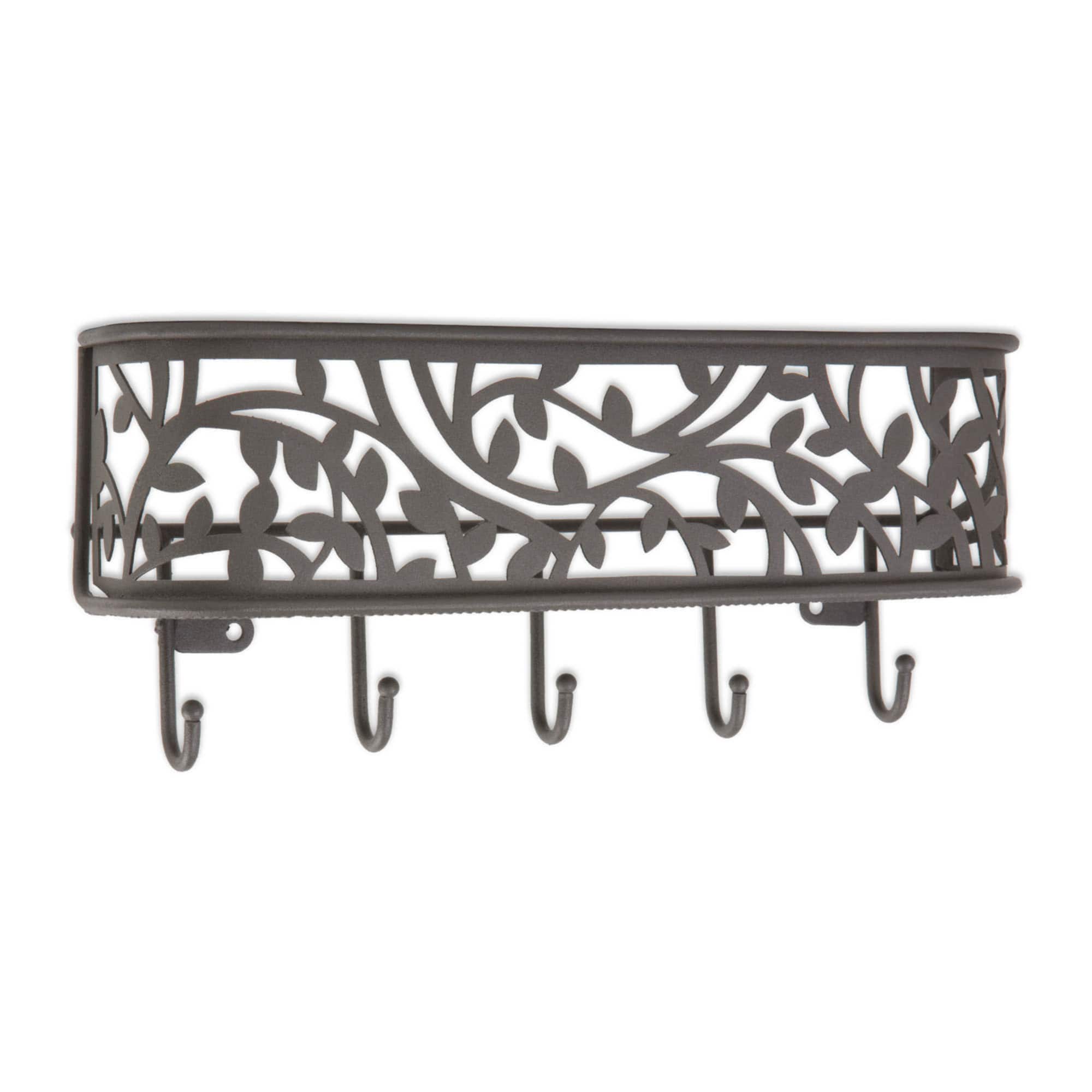 Large Wall Mount Mail & Key Organizer Dark Grey